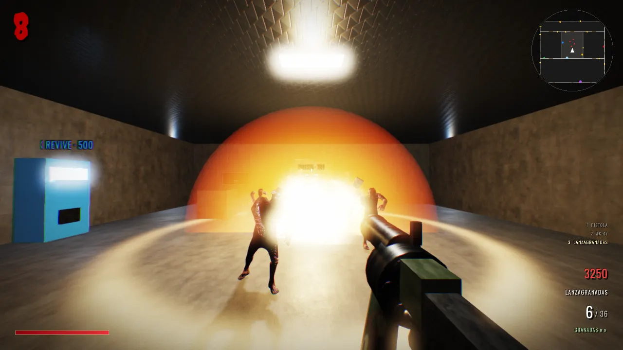 A grenade launcher explosion